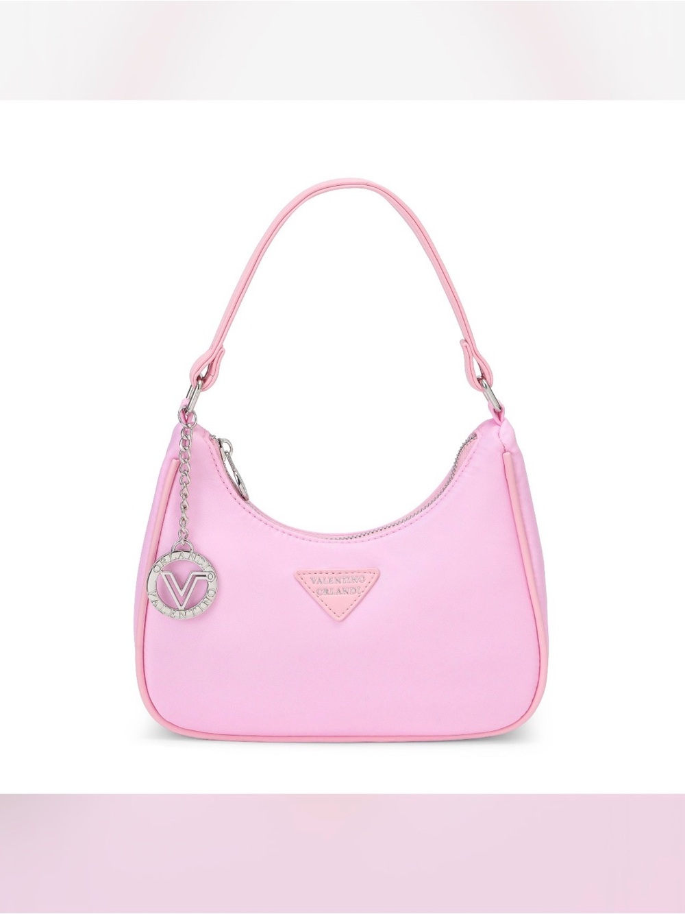 Valentino Orlandi Small Pink Crescent Shoulder Bag NWT